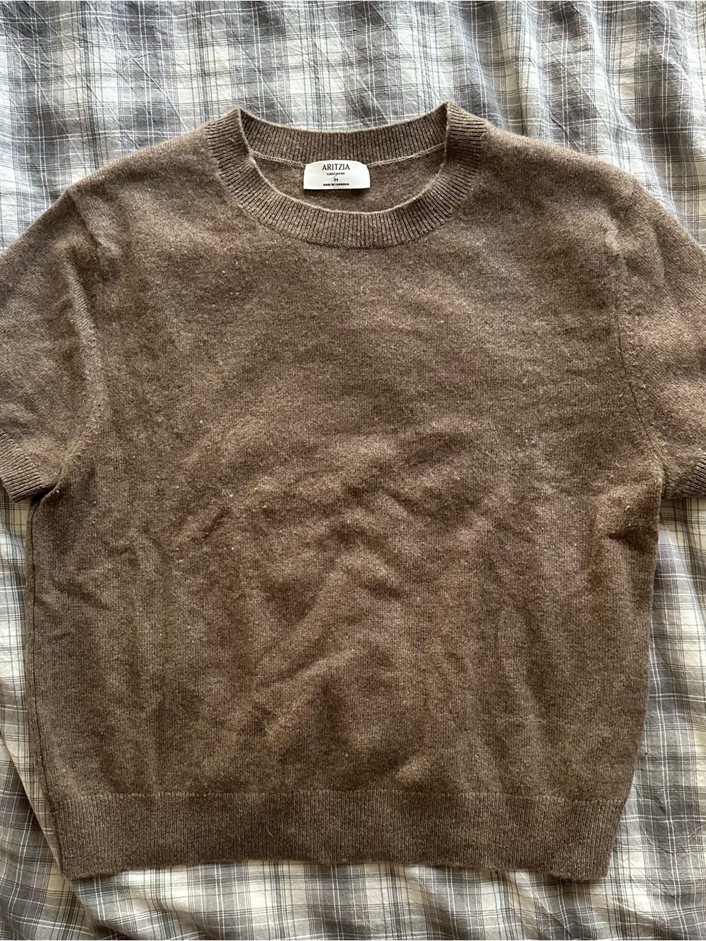 Aritzia Bare Cashmere Bloor Shortsleeve Sweater